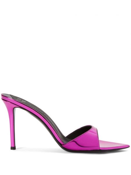 Rugan deri mule terlik Giuseppe Zanotti pembe