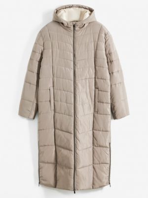 Стеганое пальто с капюшоном Bpc Selection коричневое