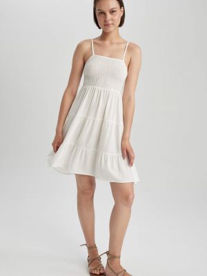 Sukienka mini z wiskozy z krótkim rękawem pleciona Defacto