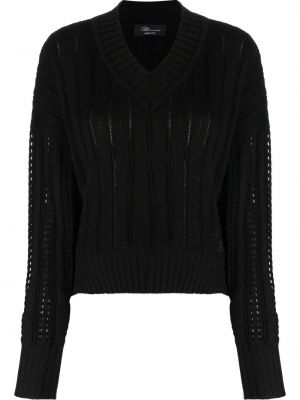 Пуловер с v-образно деколте Blumarine черно