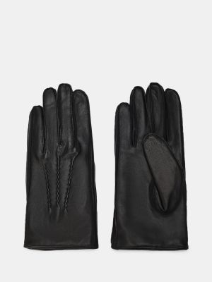 Черные кожаные перчатки Ritter