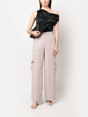 Pantalon cargo avec poches Fabiana Filippi rose