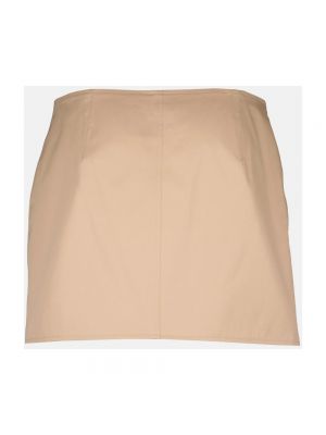 Mini falda de algodón Burberry beige