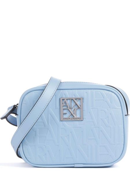 Кожаная сумка через плечо из искусственной кожи Armani Exchange синяя