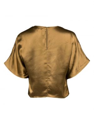 Saténové tričko Yves Salomon zlaté