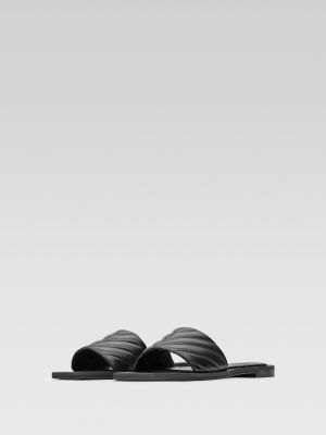 Kožené pantofle Gino Rossi černé