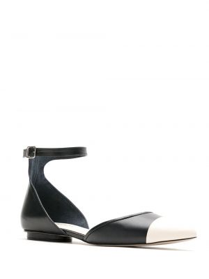 Kožené sandály bez podpatku Sarah Chofakian černé