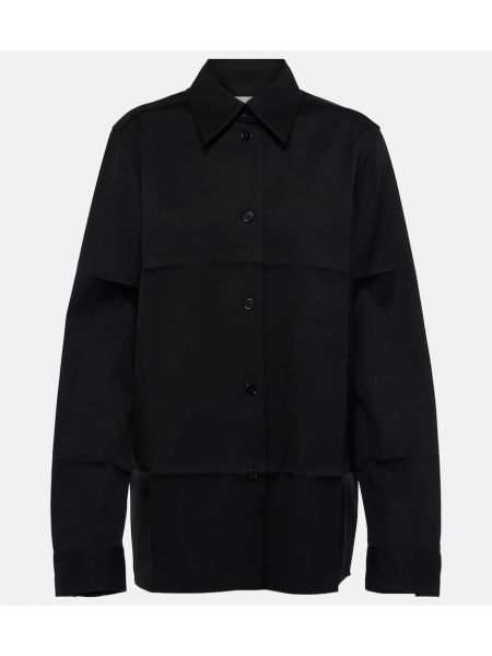 Ull skjorta Jil Sander svart