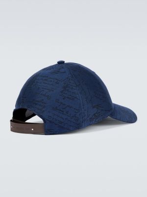 Gorra de tejido jacquard Berluti azul