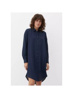 Платье-рубашка s.Oliver, вискоза, повседневное, свободный силуэт, мини, M синий