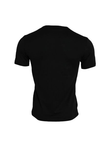 Camiseta de algodón de cuello redondo Dolce & Gabbana negro