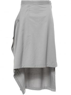 Asymetrická sukňa s potlačou Y-3 sivá