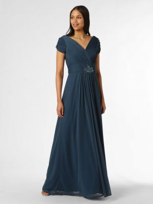 Niebieska sukienka wieczorowa Luxuar Fashion