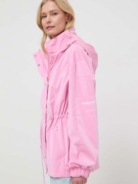 Rövid kabát Patrizia Pepe rózsaszín