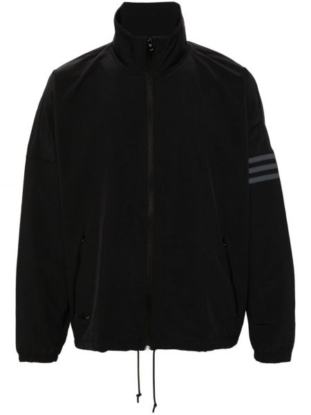 Αντιανεμικό μπουφάν με φερμουάρ Adidas μαύρο