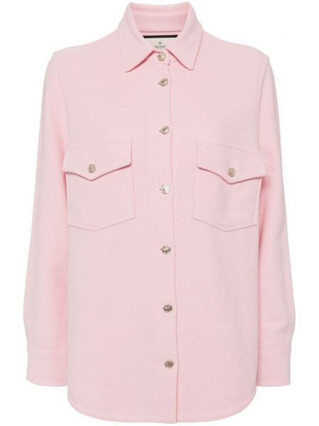 Klassische langes hemd aus baumwoll Bruno Manetti pink