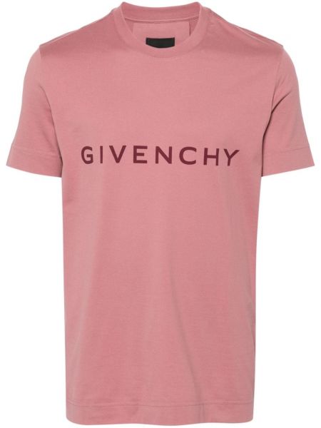 Baskılı pamuk tişört Givenchy pembe