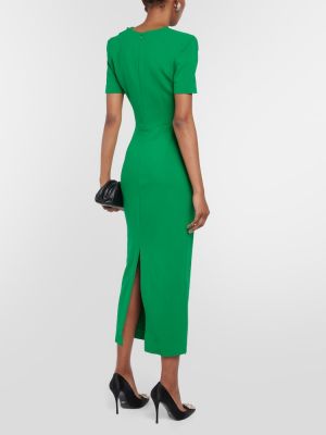 Sukienka midi asymetryczna Roland Mouret zielona
