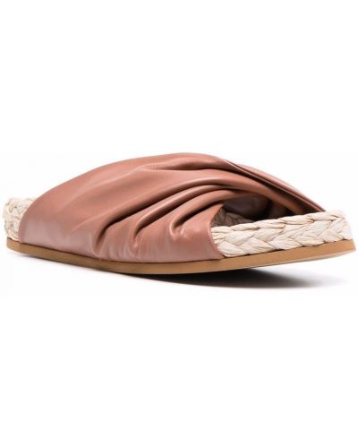 Kožené sandály L'autre Chose růžové