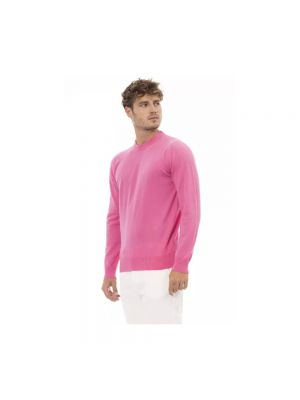 Bluza z okrągłym dekoltem Alpha Studio różowa