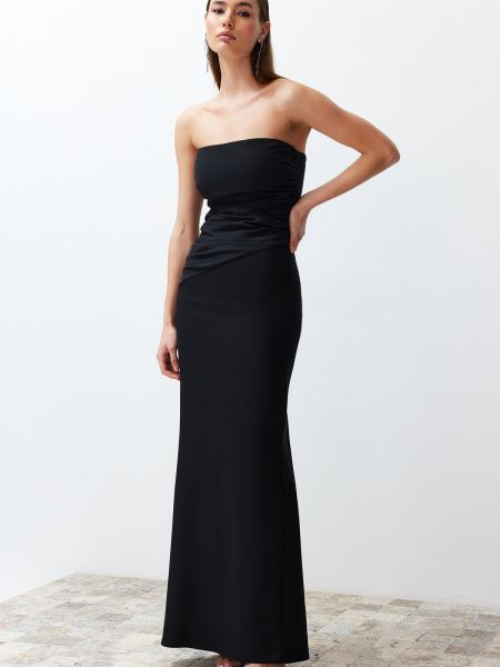 Плетена вечірня сукня Trendyol чорна