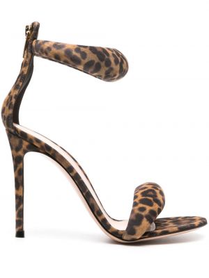 Leopardimustriga mustriline sandaalid Gianvito Rossi