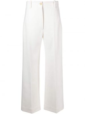 Vlněné kalhoty relaxed fit Patou bílé