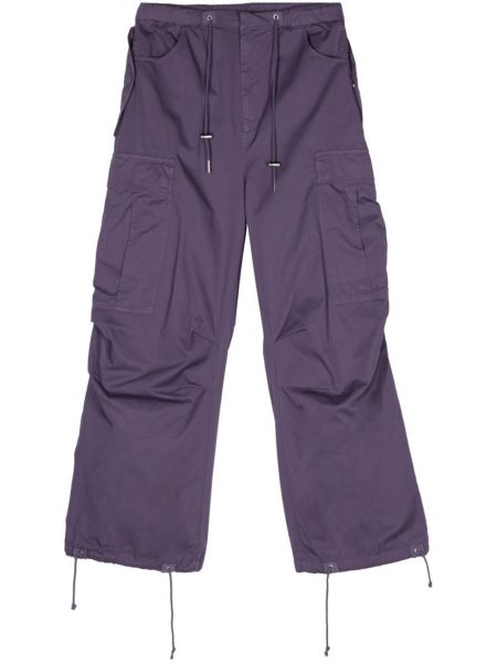Pantaloni drepti din bumbac Bluemarble violet