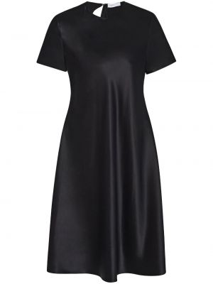 Hedvábné saténové šaty Rosetta Getty černé