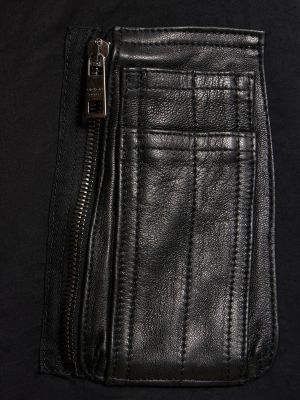 Kožená bomber bunda z nylonu Giorgio Brato černá