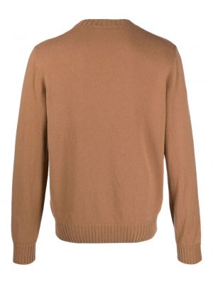 Sweter z kaszmiru z okrągłym dekoltem Fileria brązowy
