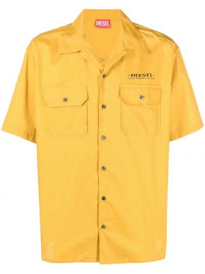 Camicia con stampa Diesel giallo