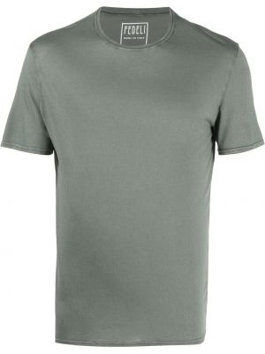 T-shirt en coton avec manches courtes Fedeli vert