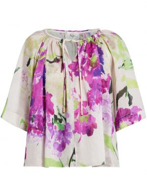 Bluză cu model floral cu imagine Aje