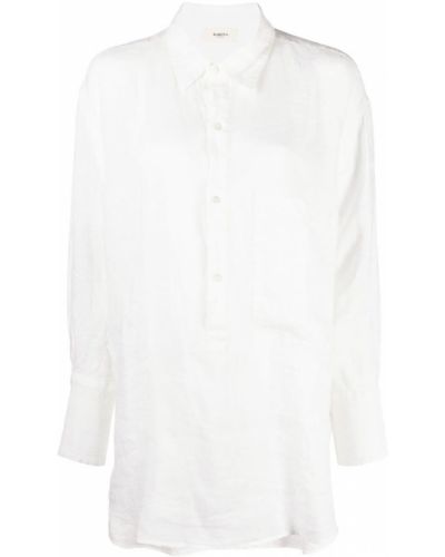 Camisa con botones oversized Barena blanco