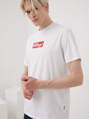 Тениска с дълъг ръкав с принт Only & Sons бяло