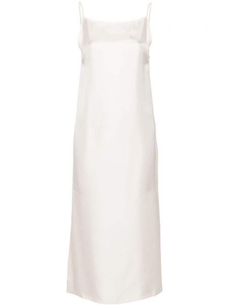 Μεταξωτή μάξι φόρεμα Loulou Studio λευκό