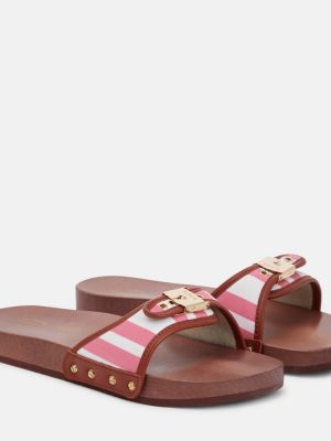 Kožené sandály Eres růžové