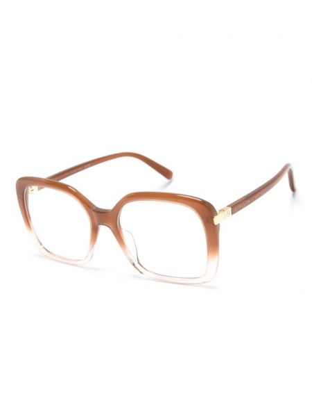 Oversized brýle Stella Mccartney Eyewear béžové