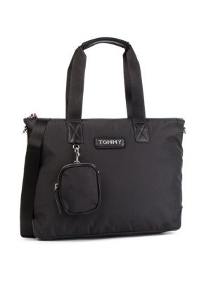 Найлонови шопинг чанта Tommy Hilfiger черно