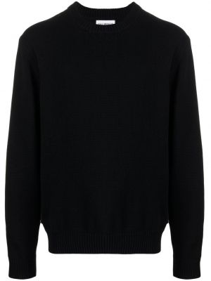 Kaschmir pullover aus baumwoll mit rundem ausschnitt Han Kjøbenhavn schwarz