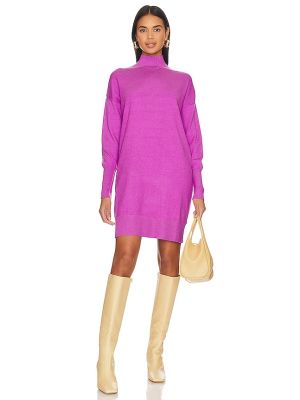 Mini vestido con lunares de tela jersey Line & Dot violeta