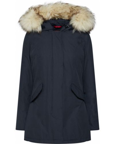 Priliehavá zimná bunda s kožušinou na zips Canadian Classics - modrá