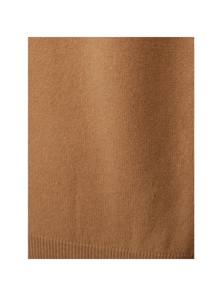 Jersey cuello alto de lana con cuello alto de tela jersey Kangra beige
