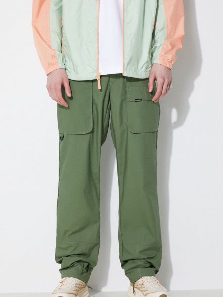 Jednobarevné cargo kalhoty Columbia zelené