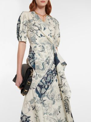 Bavlněné midi šaty s paisley potiskem Etro