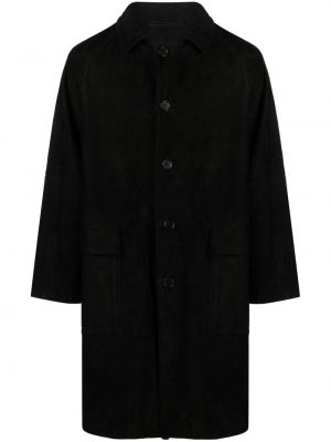 Kožený kabát Salvatore Santoro černý