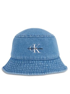 Kýblový klobouk Calvin Klein modrý