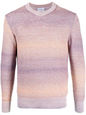 Pleten pulover Ferragamo vijolična