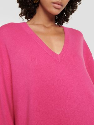 Maksi haljina od kašmira Extreme Cashmere ružičasta
